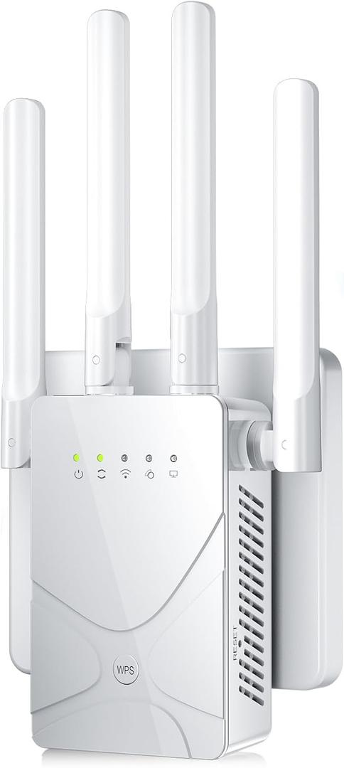 2026 WiFi Extender Signal Booster for Home, 15555 Sq.ft Long Range Internet Repeater-95% Faster, Strongest Wireless Router Amplifier w/ Ethernet Port, Mesh Wi-Fi Repeater Support 99% Devices, 1-Tap Setup