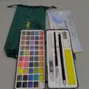 Artecho Watercolor Paint Set 50 Colors, Travel Watercolor Set with Watercolor Papers and Brushes, Ideal for Amateur Hobbyists, Painting Lovers and Artists