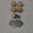 2 Inch Wooden Furniture Legs, Solid Wood Unpainted Replacement Furniture Legs, Cabinet Legs/Desk/Sofa/Bookcase Bun Feet, DIY Wooden Round Legs with Mounting Plate & Screws Set of 4 (2 Inch)