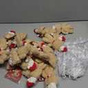 Syhood 18 Sets Christmas Plush Small Bear 6inch Stuffed Plush Bear Doll Mini Christmas Stuffed Animal Toy with Gift Tags Organza Bags for Xmas Holiday Party Favors Wedding Decoration Supplies(Brown)