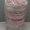 8 Pack Empty Christmas Plastic Buckets with Handles Red Santa Belt Round Basket Multi Purpose Container Christmas Decorations Candy Bars Vase Toy Baskets for Christmas Winter