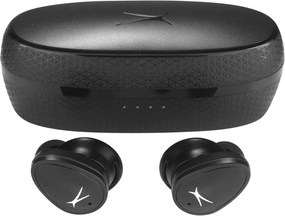 Altec Lansing NanoBuds Sport 2.0, Wireless Earbuds with IP55 Waterproof & Sweatproof Rating, 32-Hour Battery, Bluetooth Multipoint, Fast Charging, AI Clear Calling, Sport Earbuds with Helix Wings