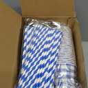 175 Pcs Blue Gingham Plates and Napkins Party Supplies-Dark Blue and White Scalloped Paper Plates Disposable Plaid Cocktail Napkin Checkered Dinner Party Set for Wedding Baby ShowerServe 25 Guest