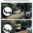 JOYTUTUS Wrangler Mirrors Doors Off or Doors On with Integrated Spot Light Mount Compatible with Wrangler TJ JK & Unlimited 1997-2018, Side Mirrors Wider View No Vibrate & Wobble