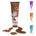 Baby Hand and Footprint Paint with Sponge Head, 2.54 fl oz, Non-Toxic & Acid-Free, Washable Baby Safe Paint for Newborn Keepsakes, Dog Nose & Paw Prints, Ideal New Mom Gift - Brown