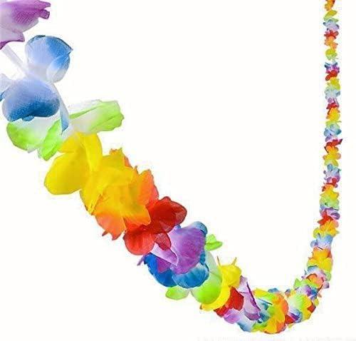 GIFTEXPRESS 72 ft Plastic Flower Lei Garland/Hawaiian Floral Border/Luau Party Flower Garland/Hawaiian Party Garland/Luau Party Decoration