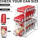 Simple Houseware Soda Can Organizer Stackable Rack Dispenser for Pantry/Refrigerator, 4 Pack, White