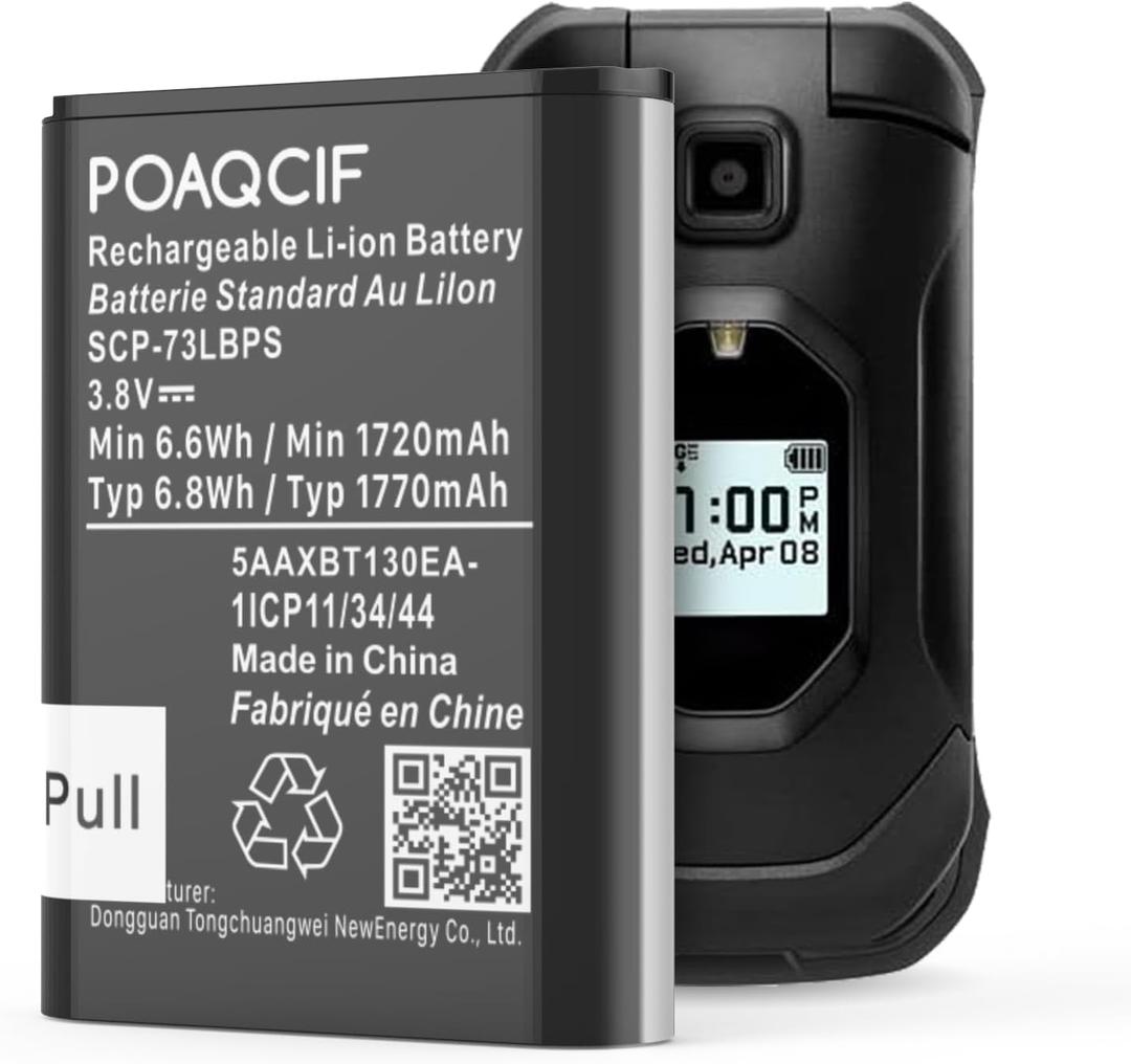 SCP-73LBPS Battery Replacement for Kyocera DuraXV Extreme E4810 Verizon Flip Phone 3.8V Standard Replacement Batteries