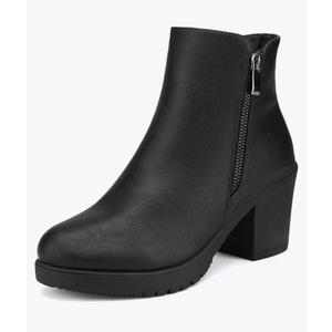 DREAM PAIRS Women's Ankle Boots Chunky Heel Platform Fall Heeled Short Booties Shoes Size 7.5