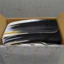 Black Bathroom Accessories Set - 24PCS Bathroom Sets with Shower Curtain and Rugs,Waterproof Black and White Shower Curtain Set, Toilet Brush, Trash Can & Soap Dispenser