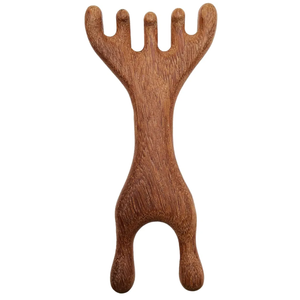 BINCKIN Wooden Scalp Massager Comb, Natural Sandalwood Wide Tooth Hair Combs for Women Men