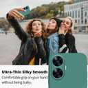 Compatible with Realme C55 Case Silicone Liquid Dark Green, Soft Smooth Touch for Realme C55 Phone Case Silicone Shockproof Thin Cover (Dark Green)