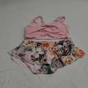 Qaoerde Girls Swimsuit Tropical Print Bikini Set with Ruffle Hem Two Piece Criss Cross Bathing Suits for Girls 7-14 Years (11-12 Years)
