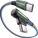 AINOPE Short USB C to USB C Cable 1.5FT 1 Pack 60W Fast Charging Nylon Braided Type C Cable for iPhone 15 Pro Max Plus Samsung Power Bank Travel Essentials (Grey)