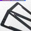 SCUARI 2PCS License Plate Frames,Car Accessories Licence Plate Frame Holder,Embossed 3D Black American Flag License Plate,Used to Front and Rear Car Tags,Suitable for Cars,Trucks,Vans and SUVs