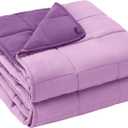 yescool Weighted Blanket for Adults (20 lbs, 60” x 80”, Purple) Cooling Heavy Blanket for Sleeping Perfect for 190-210 lbs, Queen Size Breathable Blanket with Premium Glass Bead, Machine Washable