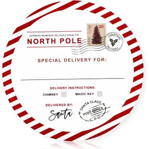Affrolling 500 Pcs North Pole Christmas Stickers from Santa for Gifts 2 Inch Self Adhesive Christmas Gift Tag Round Xmas Wrapping Paper Labels for Xmas Party Holiday Cards Envelopes Boxes(Cute)