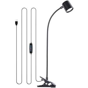 Dott Arts Desk Lamp,USB Clip On Light,Book Lights for Reading at Night,3 Color Modes,10 Brightness Clamp Lights,360° Gooseneck LED Reading Light for Books in Bed,Eye-Care for Home Office,Headboards