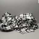 10 Pieces Plaid Blankets Bulk 50 x 60 Inch (Black, White)