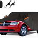 Dodge Car Cover Custom Fit for Dodge Journey 2008-2019, Waterproof All Weather Full ExteriorOutdoor Cover with Zipper Door Cotton Lining Sun Rain Snow Dust Protection,  Fit Dodge Journey