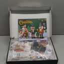 NUTAIN Christmas Gingerbread House&Nutcracker Building Set with LED Light，Xmas Decor Toy Gifts for Adults Kids Girls Boys Ages 8+ (1606 Pieces)