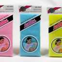 SALUX Nylon Japanese Beauty Skin Bath Wash Cloth Towel 3 Count Pink Yellow Blue