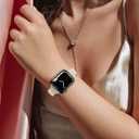 Slim Braided Bands for Apple Watch Band 40mm 41mm 42mm 38mm 46mm 44mm 45mm 49mm Women,Stretchy Solo Loop Nylon Elastic Thin Narrow Skinny Strap for iWatch Ultra 3/SE 3 Series 11 10 9 8 7 6 5 4 3 2 33