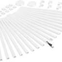 340in Cord Covers for Wires on Wall, One-Cord Wire Covers for Cords, Small White Cord Hider Wall, LZEOY Cable Raceway Wire Hider for Cords, Paintable Cable Concealer - 20x L17 W0.59in H0.4in