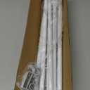 Curtain Rods for Windows 48 to 84-92 Inch, White, Stainless Steel Rods for Bedroom, Living Room, Kitchen, Farmhouse, Outdoor