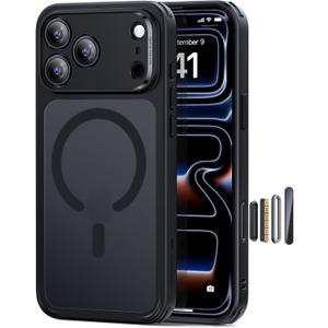 ESR for iPhone 17 Pro Case, Camera Control, Compatible with MagSafe, Shockof Military-Grade tection, Magnetic Phone Case for iPhone 17 Pro, Classic Hybrid Case, Frosted Black