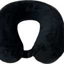 Memory Foam U Shaped Travel Pillow Airplane Bus Car Driving Traveling Neck Support Head Rest Cushion (Black)