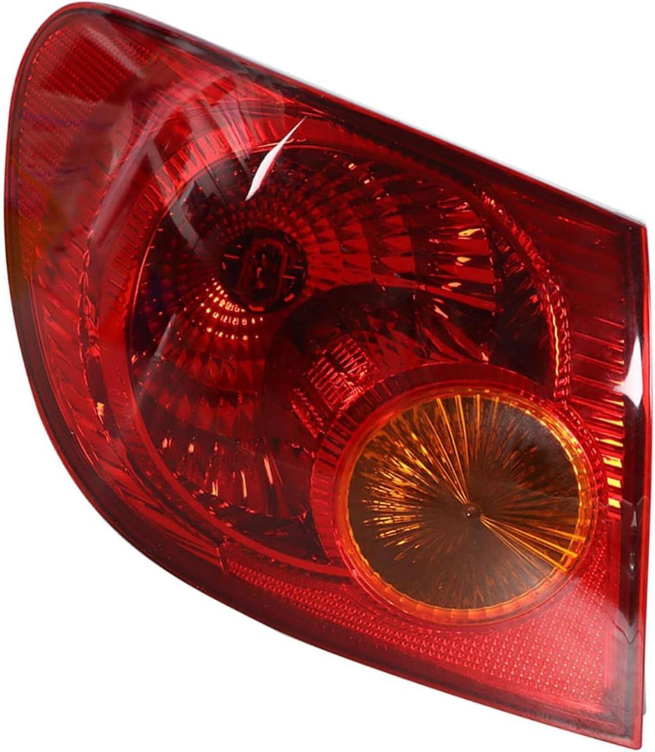 labwork Left Driver Side LH Tail Light Lamp Assembly Red Lens and Housing Replacement for Toyota Corolla 2003-2008 Outer Rear 8156002290 TO2800154