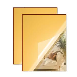 Gold Mirror Acrylic Sheet - 12x16 inches, 2 Pieces | 1/8" Thick Reflective Plexiglass for Crafting, Signage, DIY Projects (30X40 cm)