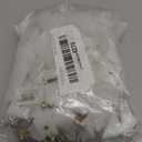 PATIKIL 0.8"x0.8"x0.7" Plastic Corner Braces, 50 Pcs L-Shape Shelf Support Corner Brace Nylon Right Angle Brackets with Cover for Drawer Shelves Cabinet Repair Fixing, White