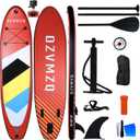 Standup Paddle Board Inflatable paddleboards Adults sup Stand up Blow up Tabla (Red)