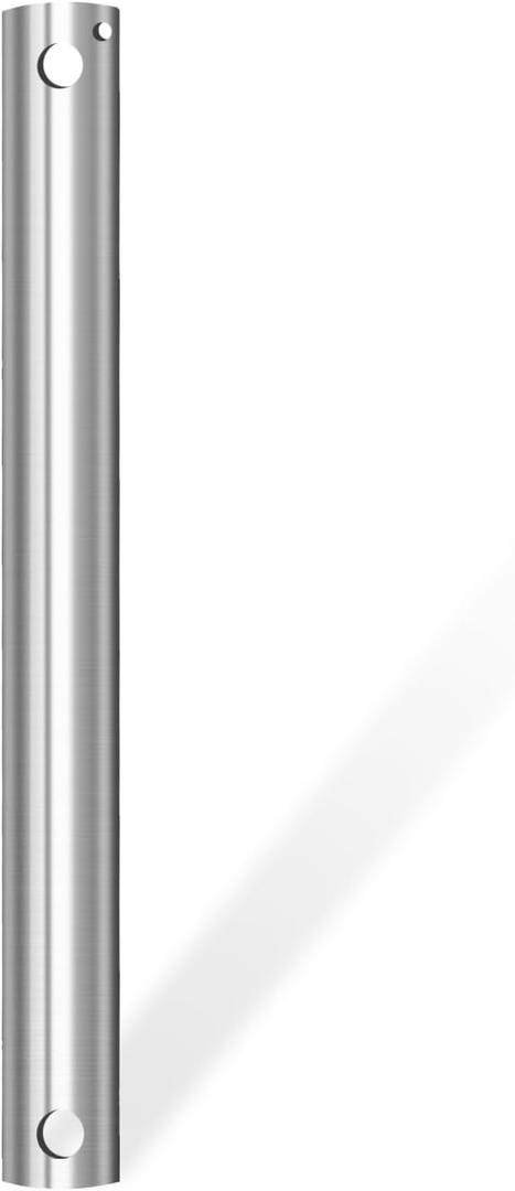 12-Inch Ceiling Fan Downrod with Extension Cord, 1-Foot Brushed Nickel Ceiling Fan Extension Rod, 1-Inch OD, Ceiling Downrod for Various Fans (Nickel, Unthreaded)