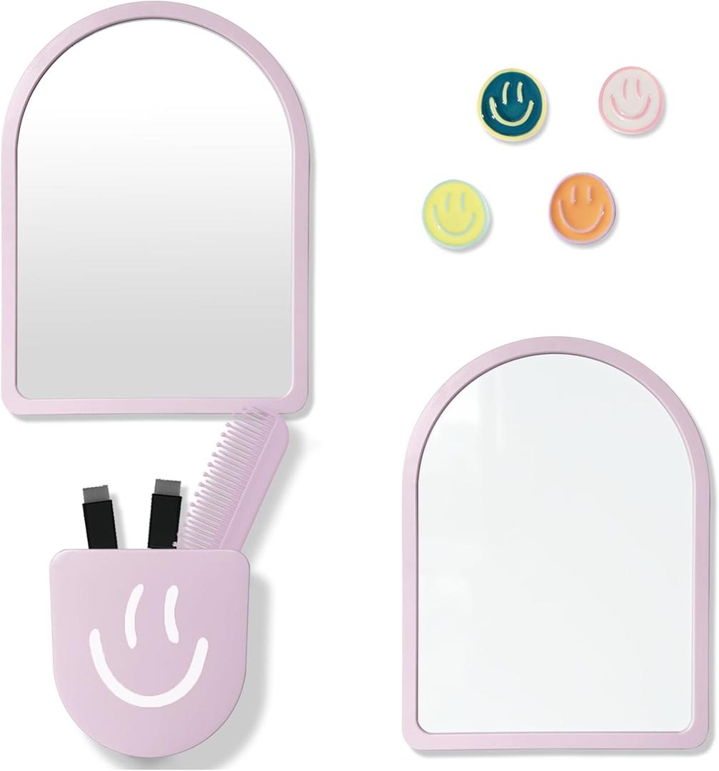 6 x 10 pcs - Locker Accessories, Locker Decorations Including Mirrors, whiteboards, Magnets and organizing Supplies. Ideal for Back-to-School Essentials and The Office (10 Pcs - Purple)
