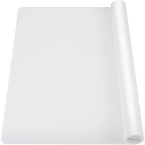 Ewen 27.6x19.5in 2mm Silicone Mats for Kitchen Counter, Thick Large Heat Resistant Non-Stick Silicone Placemat, Nonslip Workbench Mat Countertop Protector for Desk Crafts Air Fryer Pastry Translucent