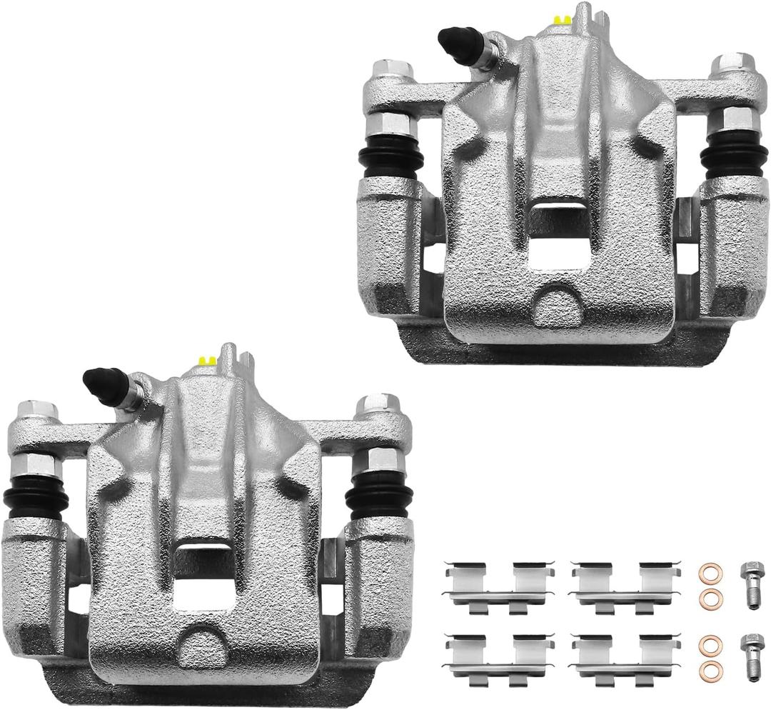 Rear Disc Brake Caliper Assembly with Bracket Compatible with Select Hyundai Models - Elantra Sedan 2007 2008 2009 2010, L4 2.0L|Rear Driver & Passenger Brake Calipers for 19-B3457 19-B3456
