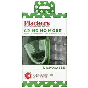 Plackers Grind No More Night Guard, Nighttime Protection for Teeth, Sleep Well, BPA Free, Ready to Wear, Disposable, One Size Fits All, 16 Count
