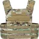 OneTigris DOOM Tactical Vest, Adjustable Airsoft Vest MOLLE Vest for Men (Camo, One Size)