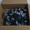 Brightown C9 Christmas String Lights White, 66ft 100 LED Faceted Christmas Lights on Green Wire, Plug-in Large Bulb Strawberry String Lights for House Roof Roofline Christmas Tree Party Outdoor