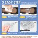 Arch Support Inserts Women, Customizable 3-Height System for Plantar Fasciitis, Non-Slip Invisible Bio-Gel, Butterfly Contour for Heels, Flats & Sandals (2 Pairs, High Arch)