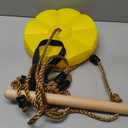 KINSPORY Disc Swing for Kids, Swing Set Accessories, 7FT Height Adjustable Gym Monkey Bars, Hanging Tree Seat for Backyard, Outdoor Play Equipment (Yellow)