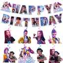 Party Decorations, Birthday Decorations Include 1 Pc Happy Birthday Banner and 8 Pcs Decors Hanging Swirls, Decorations for Birthday