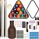 95PCS Pool Table Accessories Set with Pool Balls and Cleaning Kit