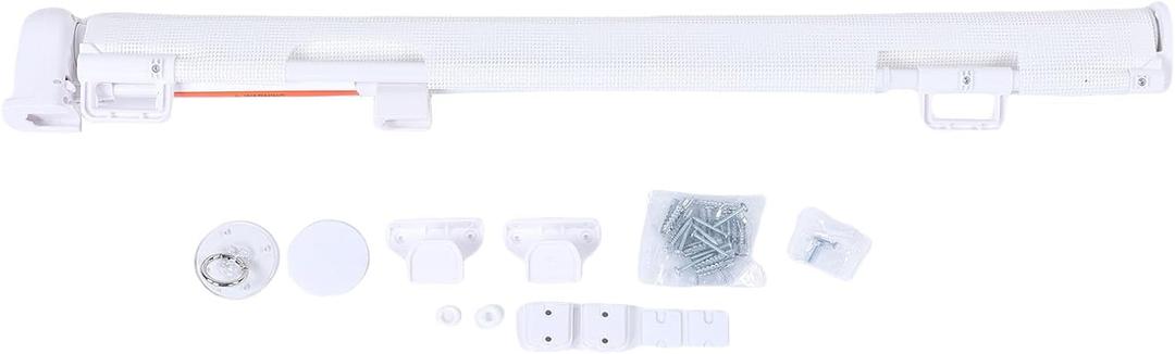 Aramox Retractable Safety Gate, Extra Wide Indoor Pet Gate, Adjustable Fabric Mesh Dog Gate for Stairs and Doorways, White L45.13in W36.61in