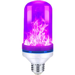 Upgraded LED Purple Flame Light Bulbs, 4-Mode Flickering Light Bulbs with Gravity Sensor, E26 Fire Light Bulb for Porch Party Patio Home Halloween Christmas Indoor Outdoor (Purple, 1)