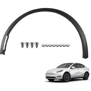 Front Left Fender Trim Compatible with 2020-2024 Tesla Model Y Driver Side Replaces 149418500B 149416100B Wheel Arch Molding Flare