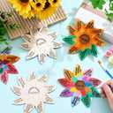 BruinBang Sunday School Christian Craft for Kids, VBS God Says You are Sunflower Craft Kit, Religious Bible Wooden Painting DIY Sunflower Gifts with Bag for Sunday School Church Home Activity Supplies